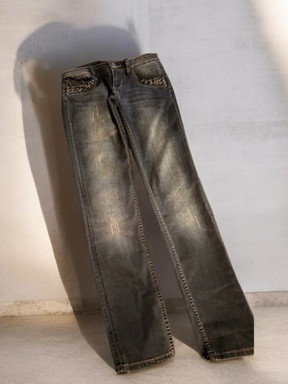 Desigual Black Straight Leg Jeans Classic Style - Picture 2 of 7